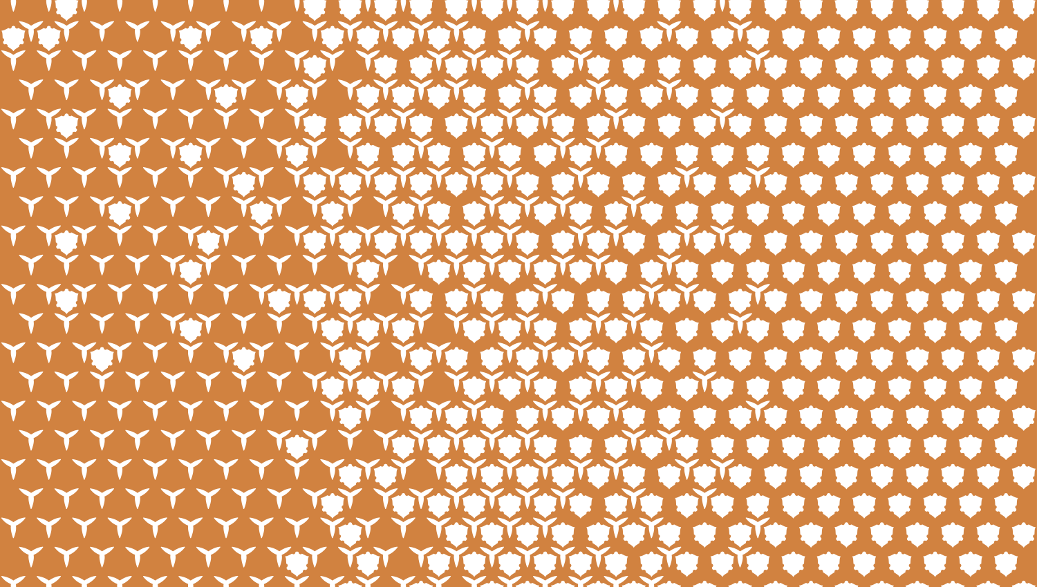 Parasoleil™ Apiary© pattern displayed with a ochre color overlay