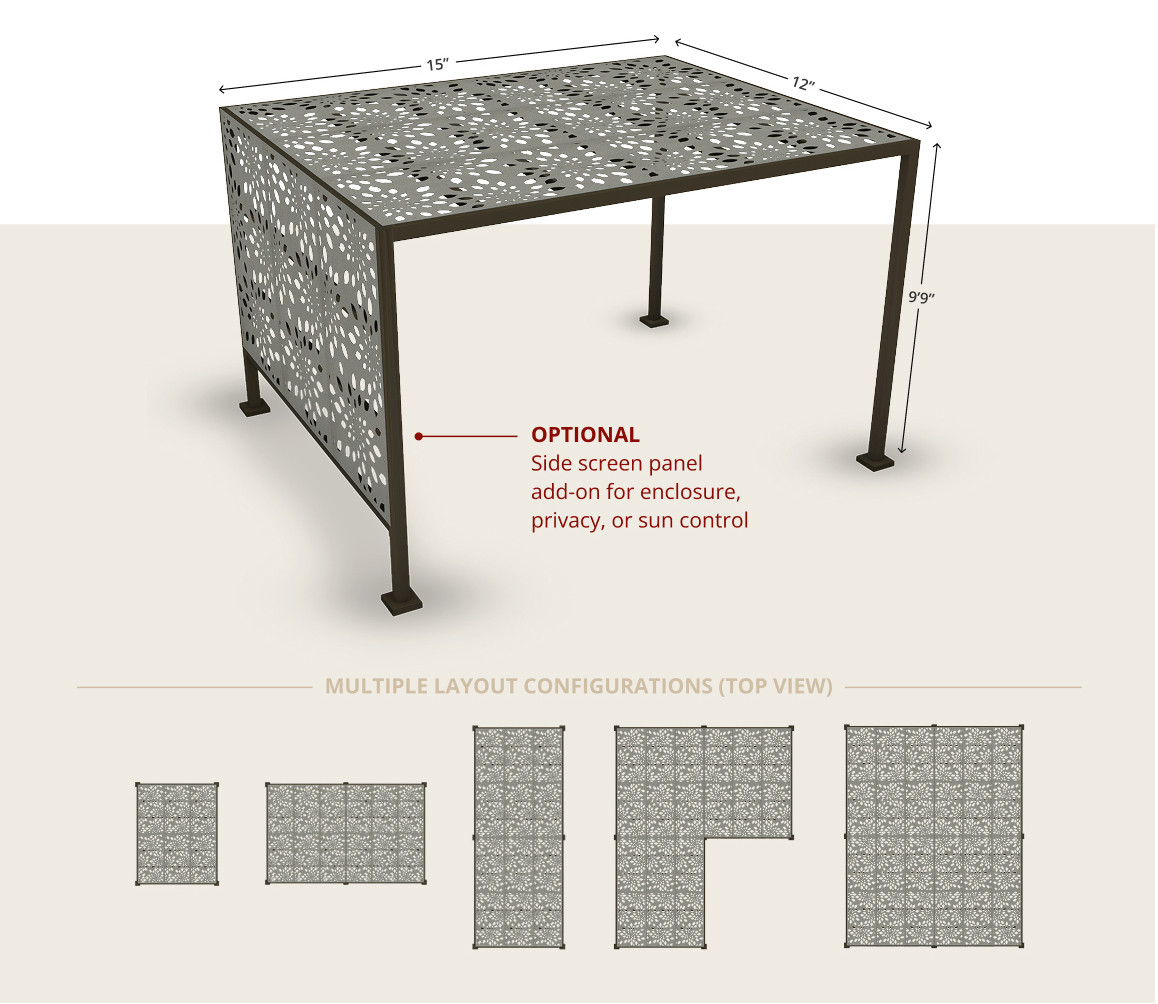 12' X15' Modular Shade System with