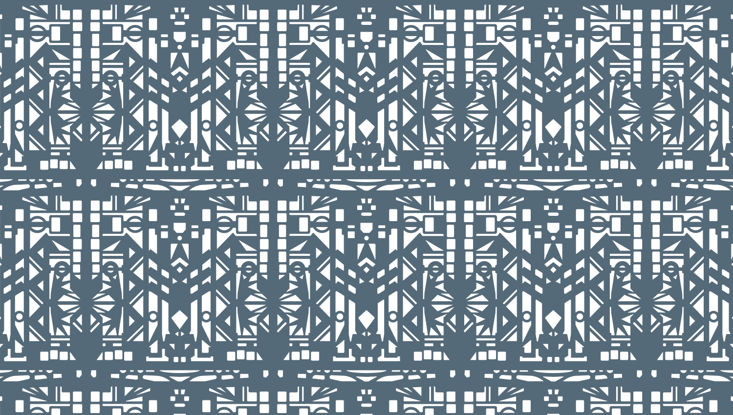 Parasoleil™ Kitty's Pattern© pattern displayed with a blue color overlay