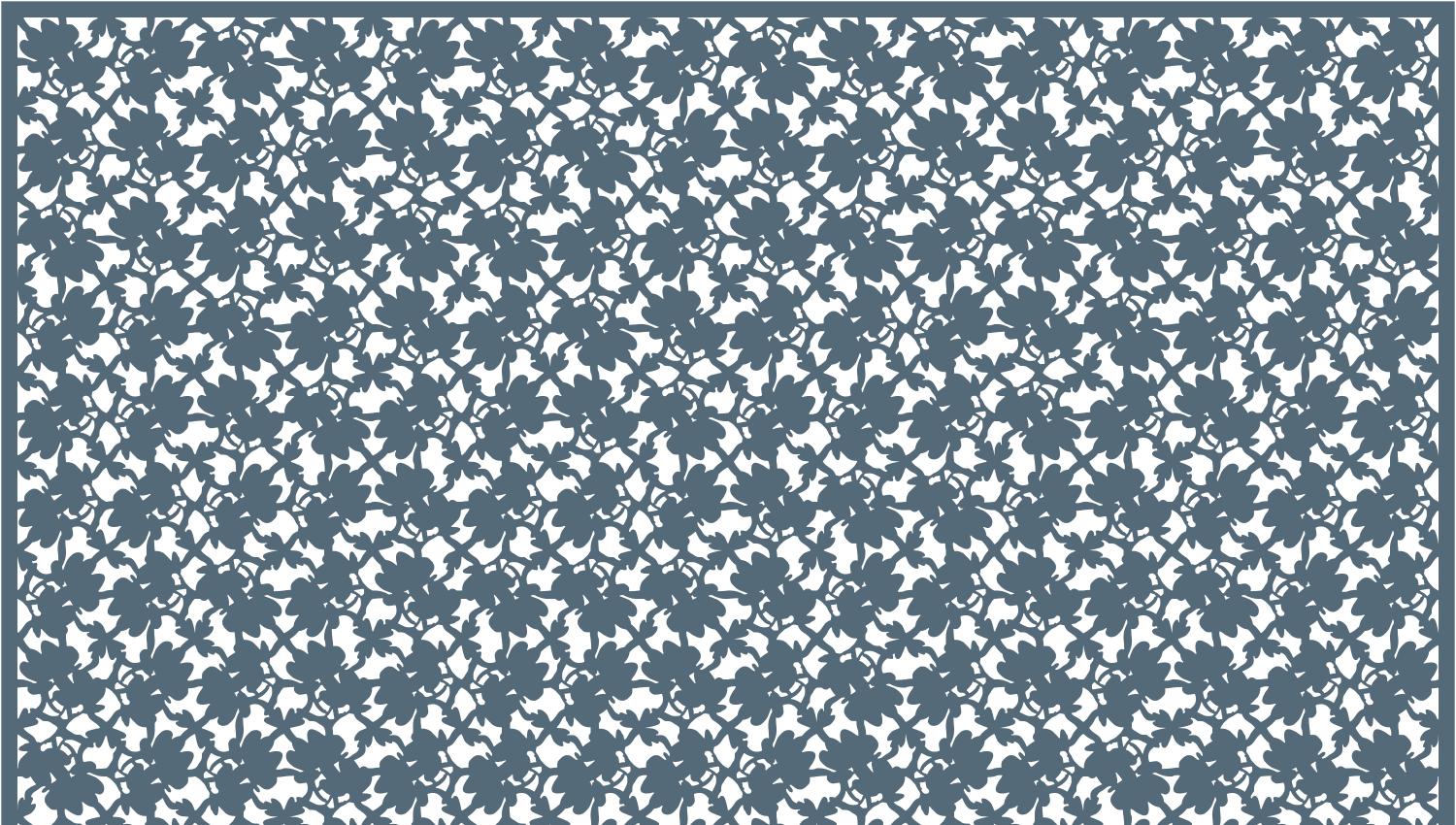Parasoleil™ Orchid Lattice© pattern displayed with a blue color overlay