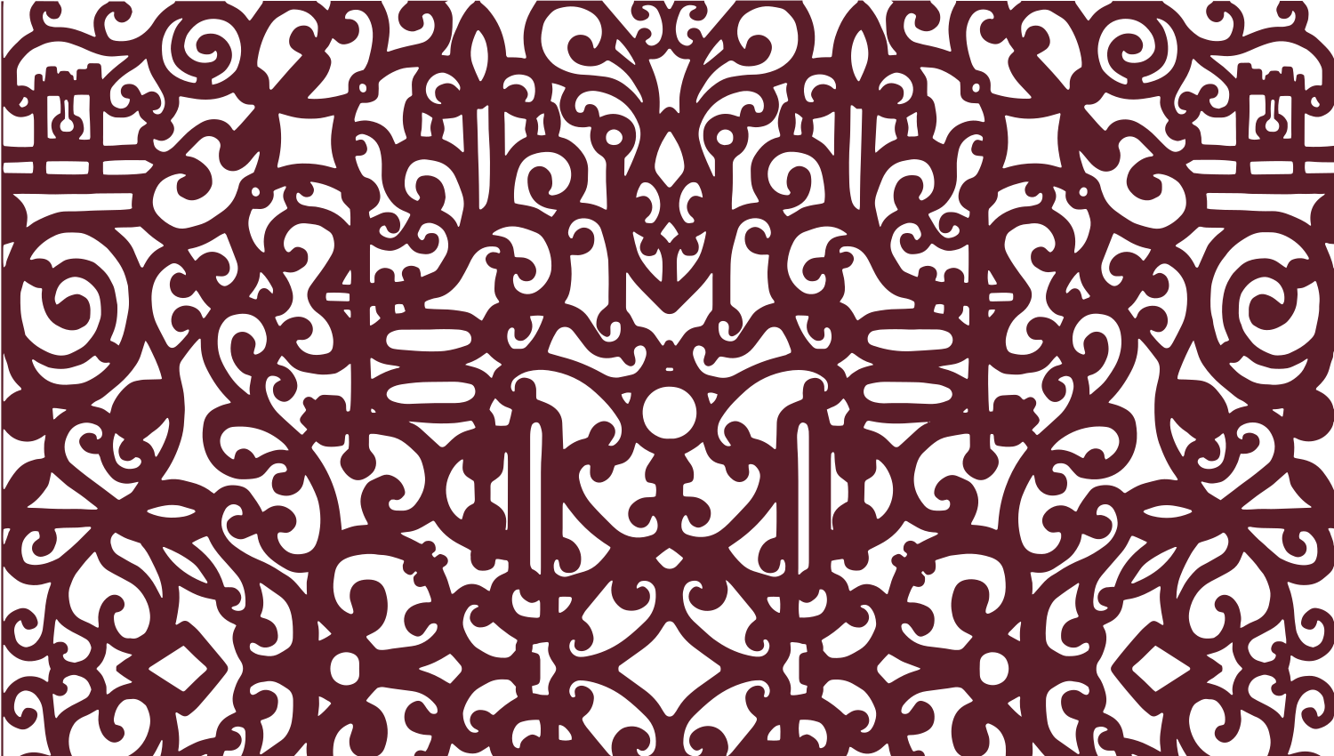 Parasoleil™ Preston Iron© pattern displayed with a burgundy color overlay