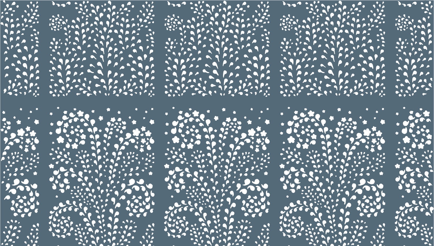 Parasoleil™ Sundew© pattern displayed with a blue color overlay
