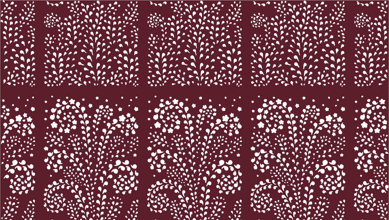 Parasoleil™ Sundew© pattern displayed with a burgundy color overlay