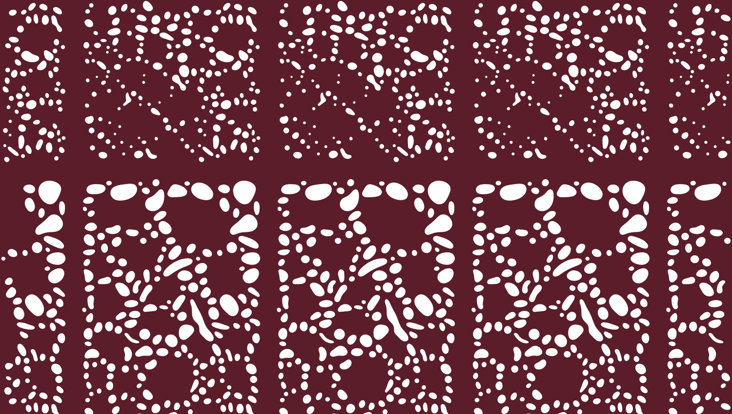 Parasoleil™ Tafoni© pattern displayed with a burgundy color overlay
