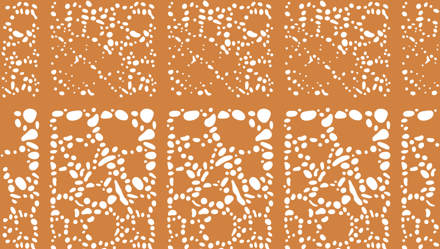 Parasoleil™ Tafoni© pattern displayed with a ochre color overlay