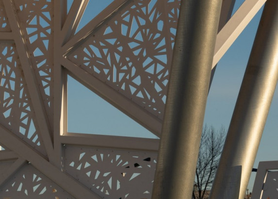 Parasoleil™ Panels in use for the Fort St. John Centennial Park Band Shell case study